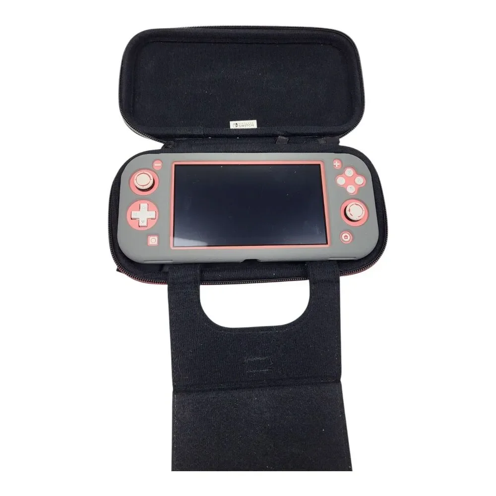 Nintendo Switch Lite Coral Pink Console With Case Handheld System HDH-001 Tested